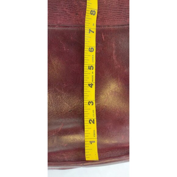 Vintage Coach Saddle Bag Burgundy Brown Bonnie Cashin Era Purse - Picture 14 of 16